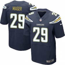 Men's Nike Los Angeles Chargers #29 Craig Mager Elite Navy Blue Team Color NFL Jersey