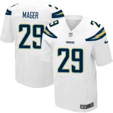 Men's Nike Los Angeles Chargers #29 Craig Mager Elite White NFL Jersey