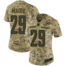 Women's Nike Los Angeles Chargers #29 Craig Mager Limited Camo 2018 Salute to Service NFL Jersey