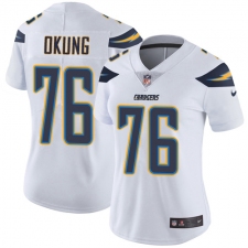 Women's Nike Los Angeles Chargers #76 Russell Okung Elite White NFL Jersey