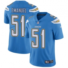 Men's Nike Los Angeles Chargers #51 Kyle Emanuel Electric Blue Alternate Vapor Untouchable Limited Player NFL Jersey