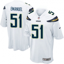 Men's Nike Los Angeles Chargers #51 Kyle Emanuel Game White NFL Jersey