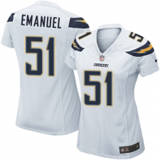Women's Nike Los Angeles Chargers #51 Kyle Emanuel Game White NFL Jersey