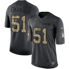 Youth Nike Los Angeles Chargers #51 Kyle Emanuel Limited Black 2016 Salute to Service NFL Jersey