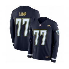Men's Nike Los Angeles Chargers #77 Forrest Lamp Limited Navy Blue Therma Long Sleeve NFL Jersey
