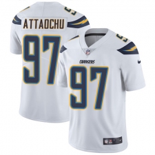 Men's Nike Los Angeles Chargers #97 Jeremiah Attaochu White Vapor Untouchable Limited Player NFL Jersey