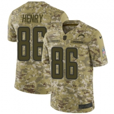 Men's Nike Los Angeles Chargers #86 Hunter Henry Limited Camo 2018 Salute to Service NFL Jersey