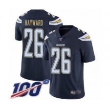 Men's Los Angeles Chargers #26 Casey Hayward Navy Blue Team Color Vapor Untouchable Limited Player 100th Season Football Jersey