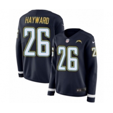 Women's Nike Los Angeles Chargers #26 Casey Hayward Limited Navy Blue Therma Long Sleeve NFL Jersey