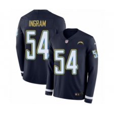 Men's Nike Los Angeles Chargers #54 Melvin Ingram Limited Navy Blue Therma Long Sleeve NFL Jersey