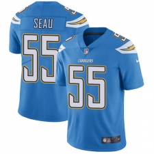 Youth Nike Los Angeles Chargers #55 Junior Seau Elite Electric Blue Alternate NFL Jersey