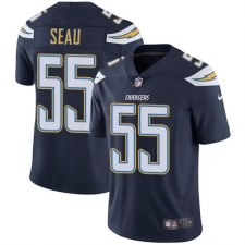 Youth Nike Los Angeles Chargers #55 Junior Seau Elite Navy Blue Team Color NFL Jersey