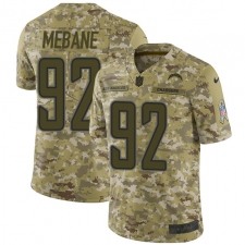 Men's Nike Los Angeles Chargers #92 Brandon Mebane Limited Camo 2018 Salute to Service NFL Jersey