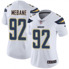 Women's Nike Los Angeles Chargers #92 Brandon Mebane Elite White NFL Jersey