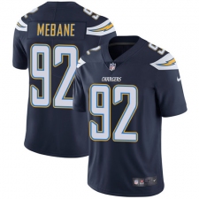 Youth Nike Los Angeles Chargers #92 Brandon Mebane Navy Blue Team Color Vapor Untouchable Limited Player NFL Jersey