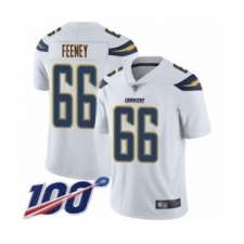 Men's Los Angeles Chargers #66 Dan Feeney White Vapor Untouchable Limited Player 100th Season Football Jersey