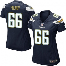 Women's Nike Los Angeles Chargers #66 Dan Feeney Game Navy Blue Team Color NFL Jersey