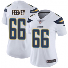 Women's Nike Los Angeles Chargers #66 Dan Feeney White Vapor Untouchable Limited Player NFL Jersey