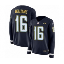 Women's Nike Los Angeles Chargers #16 Tyrell Williams Limited Navy Blue Therma Long Sleeve NFL Jersey