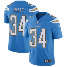 Youth Nike Los Angeles Chargers #34 Derek Watt Electric Blue Alternate Vapor Untouchable Limited Player NFL Jersey
