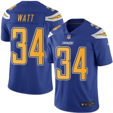 Youth Nike Los Angeles Chargers #34 Derek Watt Limited Electric Blue Rush Vapor Untouchable NFL Jersey