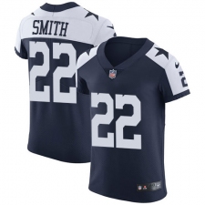 Men's Nike Dallas Cowboys #22 Emmitt Smith Navy Blue Throwback Alternate Vapor Untouchable Elite Player NFL Jersey