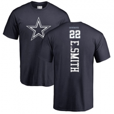 NFL Nike Dallas Cowboys #22 Emmitt Smith Navy Blue Backer T-Shirt
