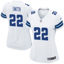 Women's Nike Dallas Cowboys #22 Emmitt Smith Game White NFL Jersey