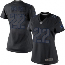 Women's Nike Dallas Cowboys #22 Emmitt Smith Limited Black Impact NFL Jersey