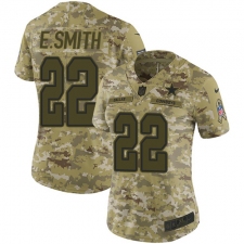 Women's Nike Dallas Cowboys #22 Emmitt Smith Limited Camo 2018 Salute to Service NFL Jersey