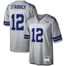 Men's Dallas Cowboys #12 Roger Staubach Mitchell & Ness Platinum NFL 100 Retired Player Legacy Jersey