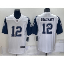 Men's Dallas Cowboys #12 Roger Staubach White 2016 Color Rush Stitched NFL Nike Limited Jersey