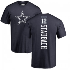 NFL Nike Dallas Cowboys #12 Roger Staubach Navy Blue Backer T-Shirt