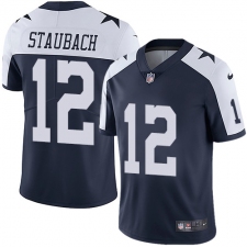 Youth Nike Dallas Cowboys #12 Roger Staubach Navy Blue Throwback Alternate Vapor Untouchable Limited Player NFL Jersey