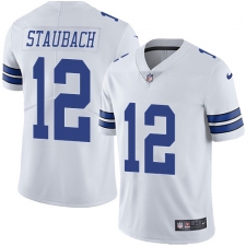 Youth Nike Dallas Cowboys #12 Roger Staubach White Vapor Untouchable Limited Player NFL Jersey
