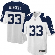 Men's Nike Dallas Cowboys #33 Tony Dorsett Game White Throwback Alternate NFL Jersey