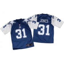 Men's Nike Dallas Cowboys #31 Byron Jones Elite Navy/White Throwback NFL Jersey