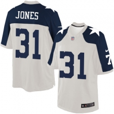 Men's Nike Dallas Cowboys #31 Byron Jones Limited White Throwback Alternate NFL Jersey