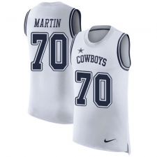 Men's Nike Dallas Cowboys #70 Zack Martin Limited White Rush Player Name & Number Tank Top NFL Jersey