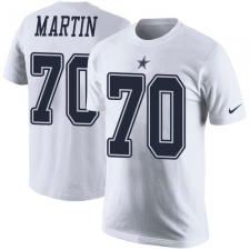 NFL Men's Nike Dallas Cowboys #70 Zack Martin White Rush Pride Name & Number T-Shirt
