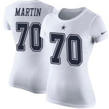 NFL Women's Nike Dallas Cowboys #70 Zack Martin White Rush Pride Name & Number T-Shirt