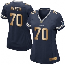 Women's Nike Dallas Cowboys #70 Zack Martin Elite Navy/Gold Team Color NFL Jersey