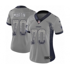 Women's Nike Dallas Cowboys #70 Zack Martin Limited Gray Rush Drift Fashion NFL Jersey