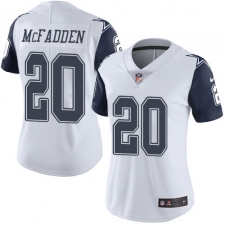 Women's Nike Dallas Cowboys #20 Darren McFadden Limited White Rush Vapor Untouchable NFL Jersey