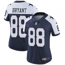 Women's Nike Dallas Cowboys #88 Dez Bryant Elite Navy Blue Throwback Alternate NFL Jersey