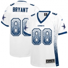 Women's Nike Dallas Cowboys #88 Dez Bryant Elite White Drift Fashion NFL Jersey