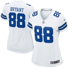 Women's Nike Dallas Cowboys #88 Dez Bryant Game White NFL Jersey