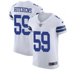 Men's Nike Dallas Cowboys #59 Anthony Hitchens Elite White NFL Jersey