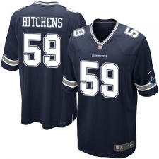 Men's Nike Dallas Cowboys #59 Anthony Hitchens Game Navy Blue Team Color NFL Jersey