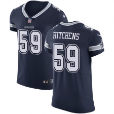 Men's Nike Dallas Cowboys #59 Anthony Hitchens Navy Blue Team Color Vapor Untouchable Elite Player NFL Jersey